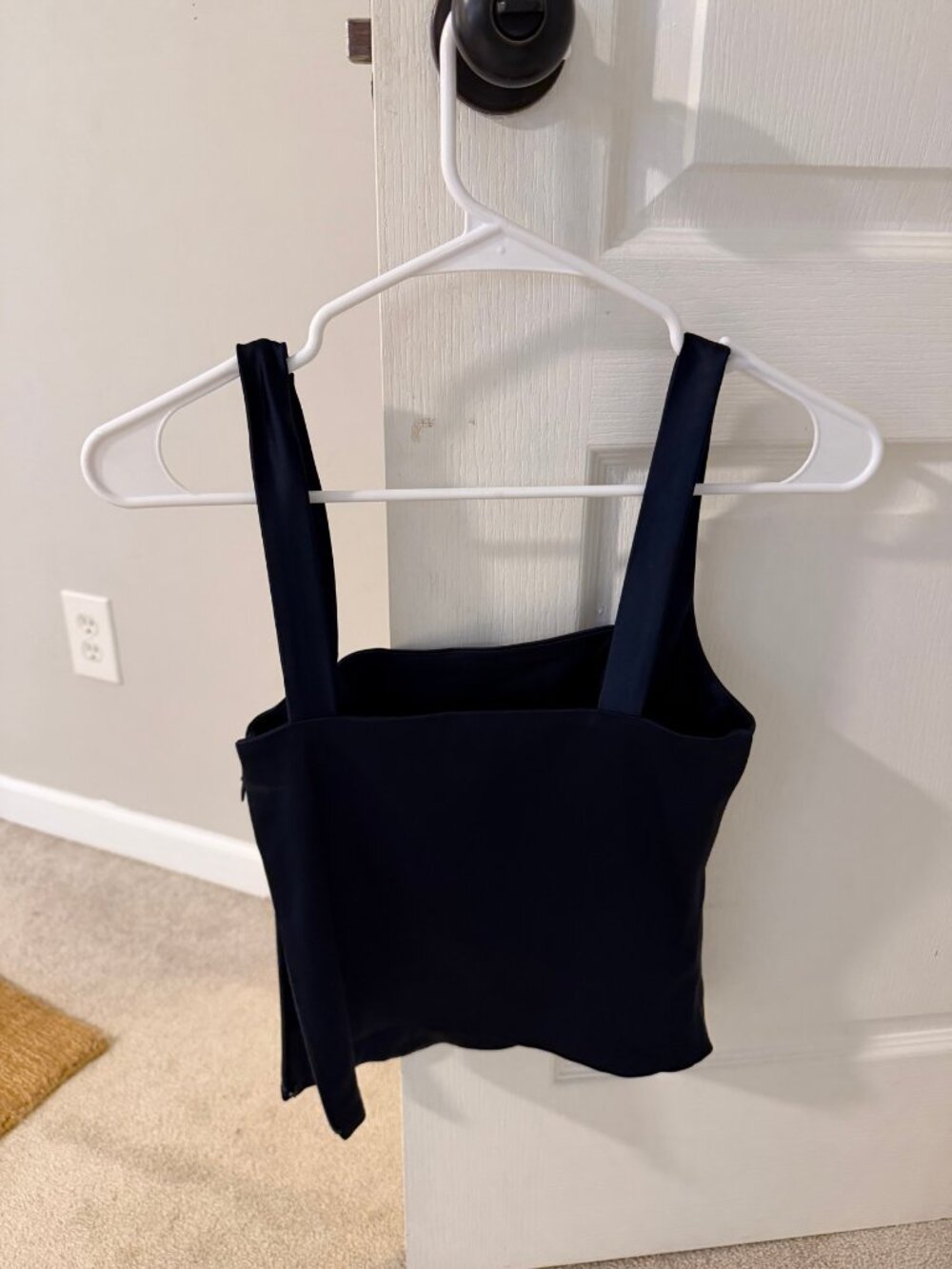 Abercrombie & Fitch Navy Satin Corset Top Size S